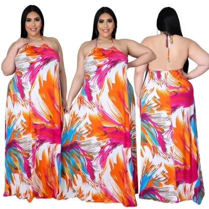 Open Back Plus Size Maxi Dresses - Image 4