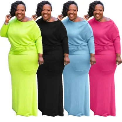 Loose Fit Plus Size Maxi Dresses - Image 2