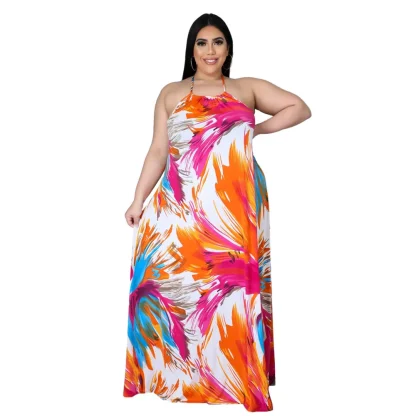 Open Back Plus Size Maxi Dresses - Image 2
