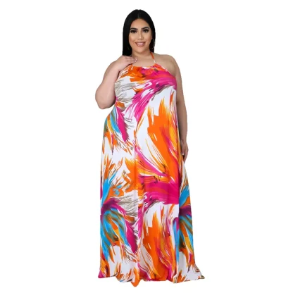 Open Back Plus Size Maxi Dresses - Image 3
