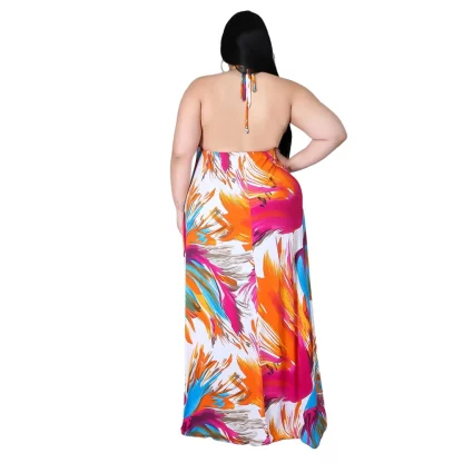 Open Back Plus Size Maxi Dresses - Image 5