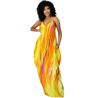 Summer Print Plus Size Maxi Dresses - Image 3