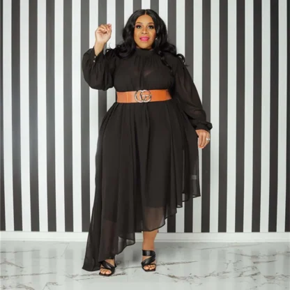 Long Mesh Hem Plus Size Maxi Dresses