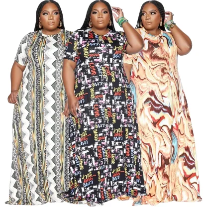 Printed Chic Plus Size Maxi Dresses - Image 3