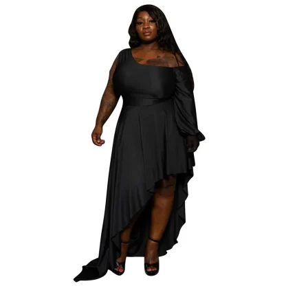 Irregular Hem Plus Size Maxi Dresses