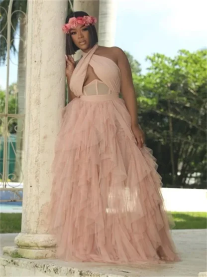 Sexy Chiffon Plus Size Maxi Dresses - Image 2