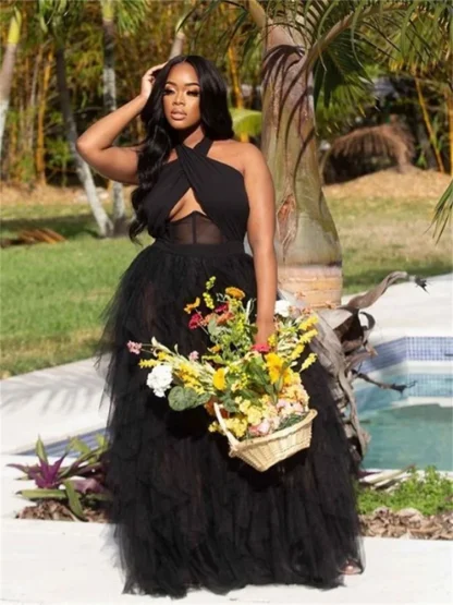 Sexy Chiffon Plus Size Maxi Dresses - Image 3
