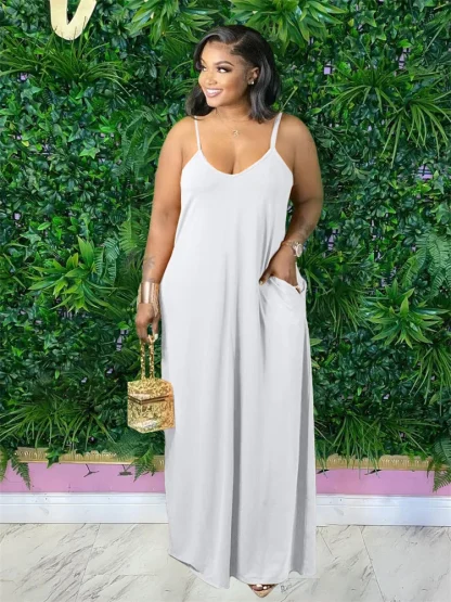 Casual Slip Plus Size Maxi Dresses - Image 3