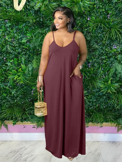 Casual Slip Plus Size Maxi Dresses - Image 6
