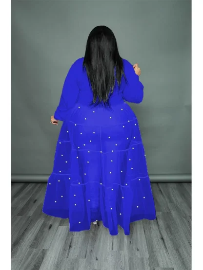 Mesh Sequined Plus Size Maxi Dresses - Image 4