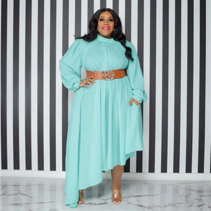 Long Mesh Hem Plus Size Maxi Dresses - Image 5