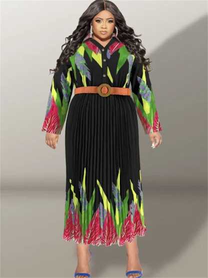 Elegant Pleated Plus Size Maxi Dresses