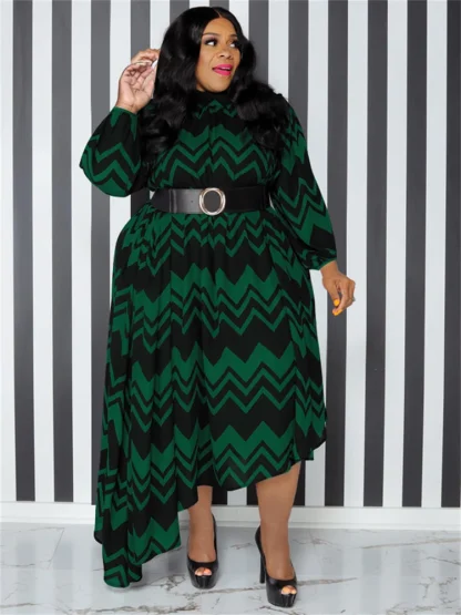 Slanted Hem Plus Size Maxi Dresses - Image 5