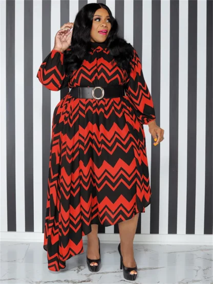 Slanted Hem Plus Size Maxi Dresses - Image 6