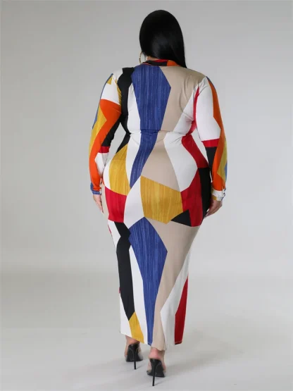 Printed Fit Plus Size Maxi Dresses - Image 3