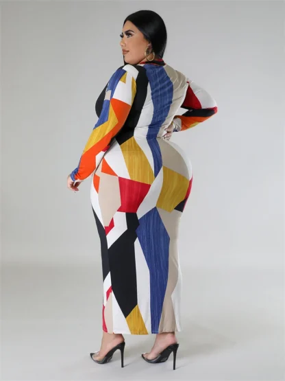 Printed Fit Plus Size Maxi Dresses - Image 2