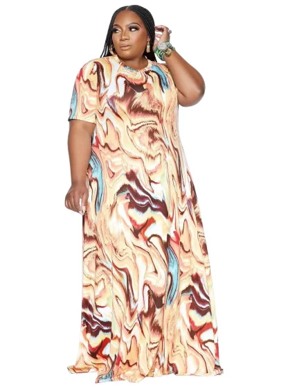 Printed Chic Plus Size Maxi Dresses - Image 2
