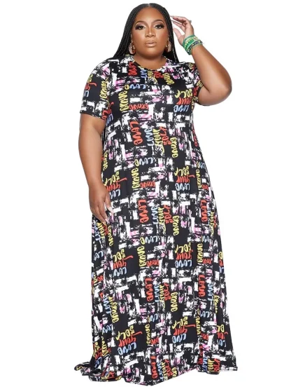 Printed Chic Plus Size Maxi Dresses - Image 6