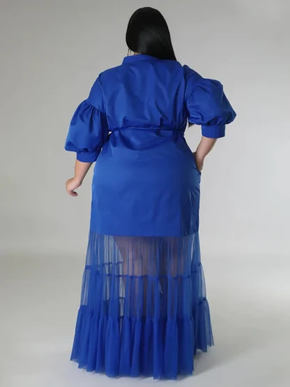 Mesh Hem Plus Size Maxi Dresses - Image 6