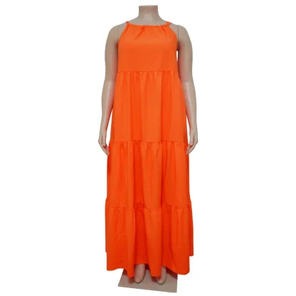 Halter Sleeve Plus Size Maxi Dresses - Image 6