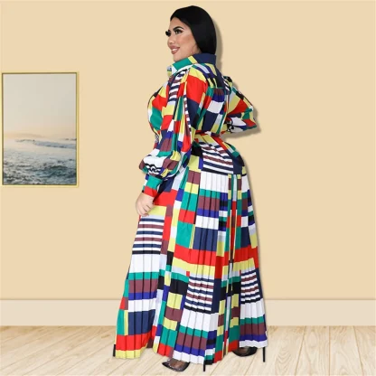 Chic Belted Plus Size Maxi Dress - Image 3