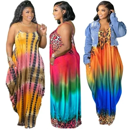 Sexy Leopard Plus Size Maxi Dress - Image 2
