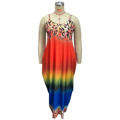 Sexy Leopard Plus Size Maxi Dress - Image 4
