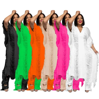 Hollow Out Knitted Plus Size Maxi Dress - Image 2