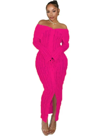 Sexy Bodycon Plus Size Maxi Dress - Image 3