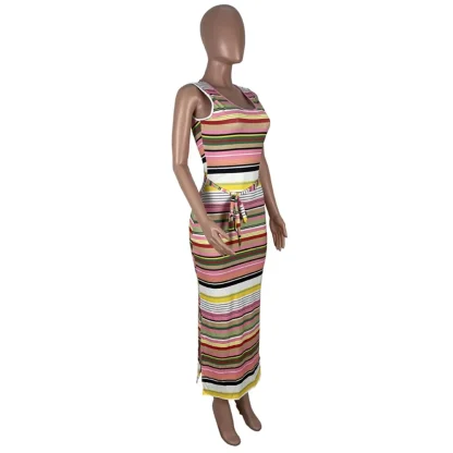 Sexy Slip Hem Plus Size Maxi Dress - Image 5