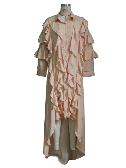 Puff Sleeve Plus Size Maxi Dress - Image 4
