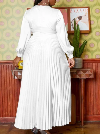 Draped V-Neck Plus Size Maxi Dress - Image 5