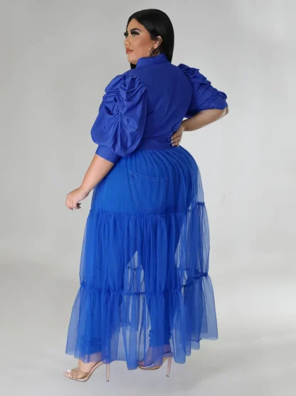 Curvy Chic Mesh Plus Size Maxi Dress - Image 2
