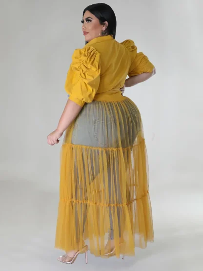 Curvy Chic Mesh Plus Size Maxi Dress - Image 6