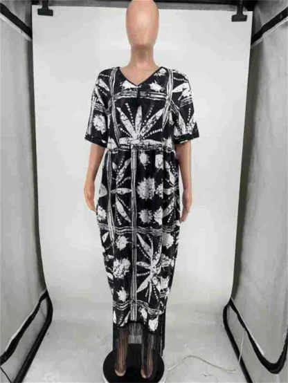 Tassel Hem Plus Size Maxi Dress - Image 6
