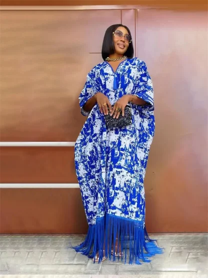 Tassel Hem Plus Size Maxi Dress - Image 2