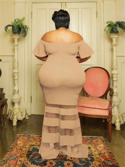 Short Sleeve Plus Size Maxi Dress - Image 3