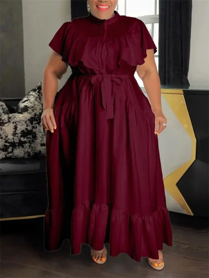 Formal Evening Plus Size Maxi Dress - Image 4