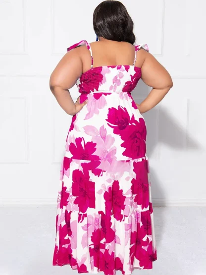 Floral Off-Shoulder Plus Size Maxi Dress - Image 2