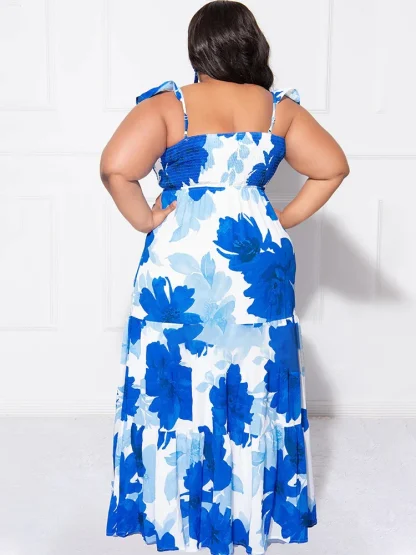Floral Off-Shoulder Plus Size Maxi Dress - Image 4