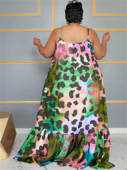 Print Full-Length Plus Size Maxi Dress - Image 4