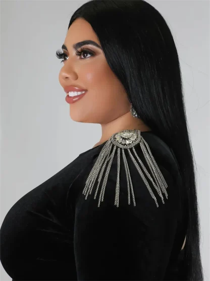 Sexy Side Slit Plus Size Maxi Dress - Image 2