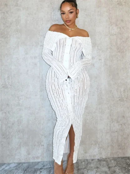 Sexy Bodycon Plus Size Maxi Dress - Image 2