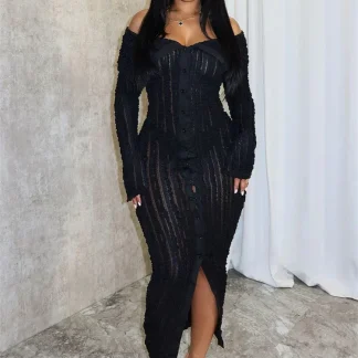 Sexy Bodycon Plus Size Maxi Dress